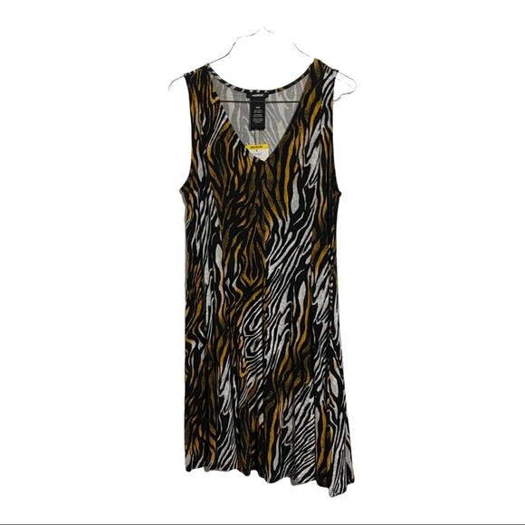 Premise Dress Animal Print Size Medium Short Sleeve Summer NEW - Picture 7 of 13